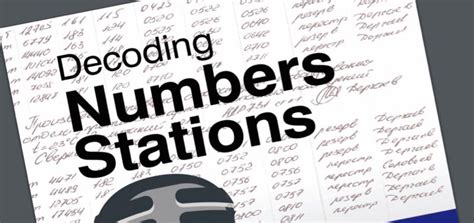 Type your text below to convert to Numbers using our Numbers translator. . Number station decoder